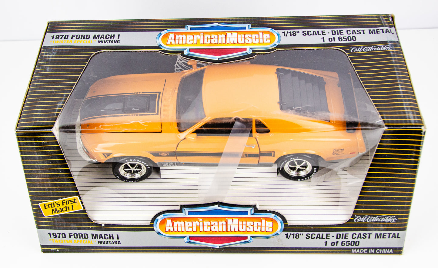 Ertl American Muscle 1/18 Ford Mustang Mach 1 Twister Special Grabber Orange