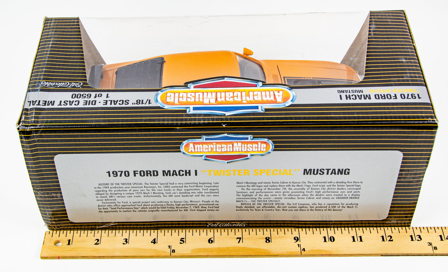 Ertl American Muscle 1/18 Ford Mustang Mach 1 Twister Special Grabber Orange