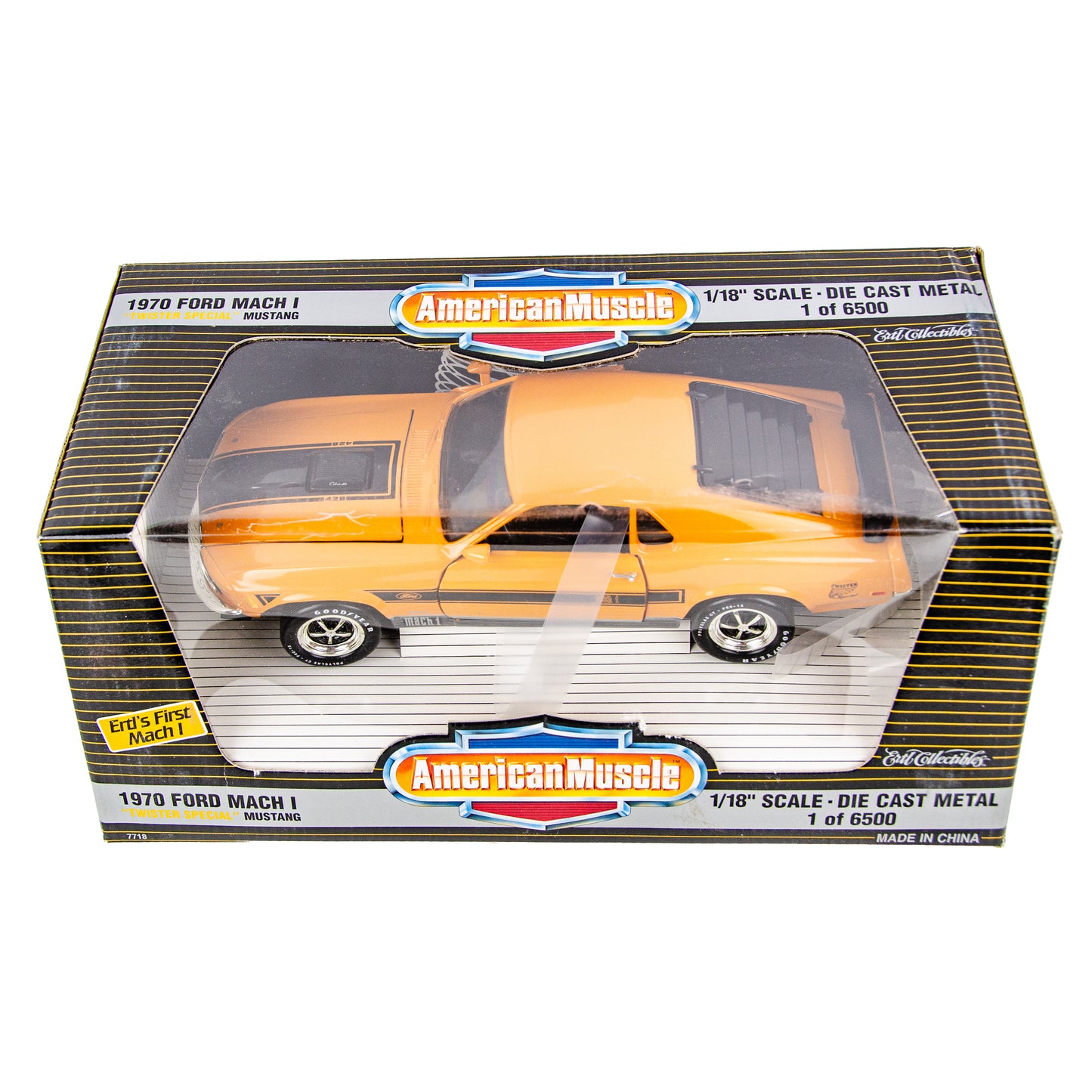 Ertl American Muscle 1/18 Ford Mustang Mach 1 Twister Special Grabber Orange